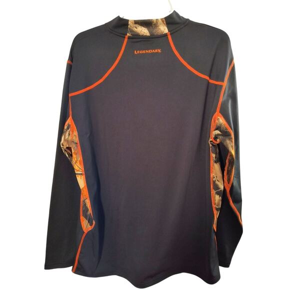 Legendary Whitetails Endurance Performance Shirt Men's L 1/4 Zip Black Outdoor - Picture 3 of 12
